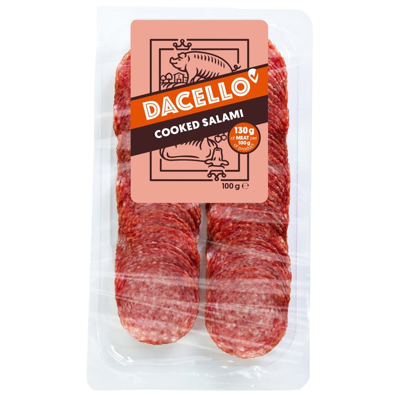 Dacello Heurigen Salami geschnitten