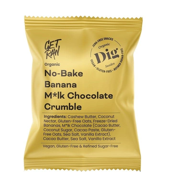 DIG ORGANIC No-Bake Banana M*lk Chocolate Crumble