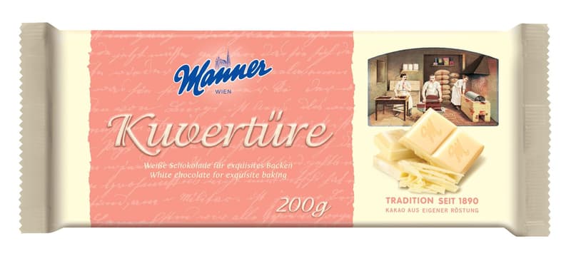 Manner chocolate glaze white chocolate