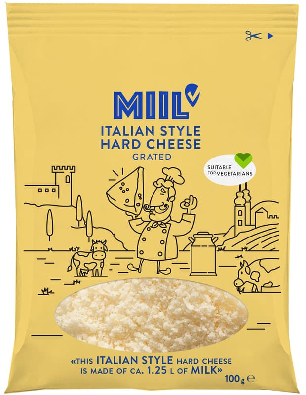 Miil Italian style hard cheese (grated)