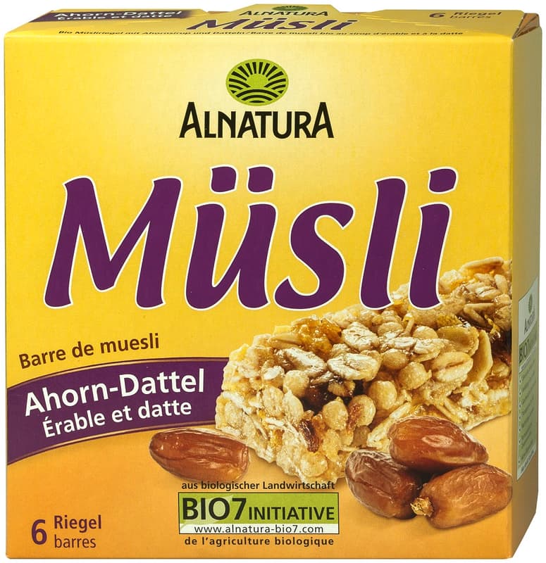 Alnatura BIO Müsli Riegel Ahorn Dattel 6x25g