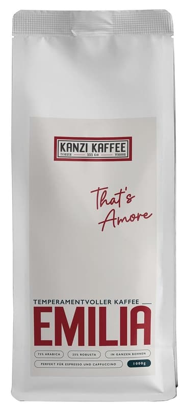 Kanzi Kaffee Emilia Bohnen 1kg