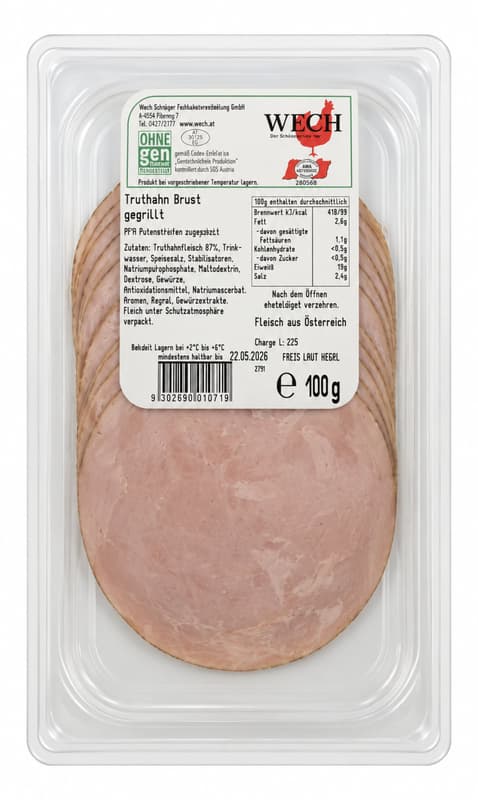 Wech AMA Truthahn Brust gegrillt und geschnitten