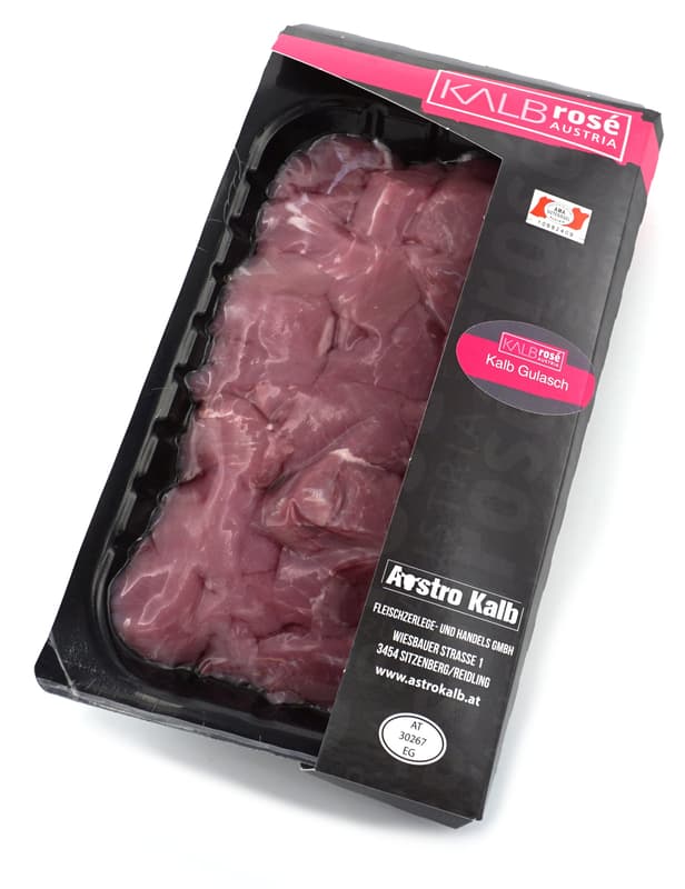 AMA Kalb Rosé Austria Gulasch geschnitten