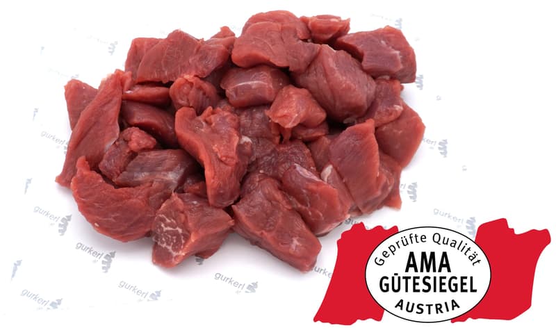 AMA Kalb Rosé Austria Gulasch geschnitten