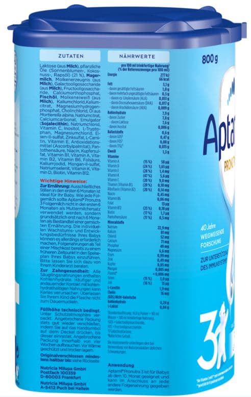 Aptamil Pronutra 3 Folgemilch