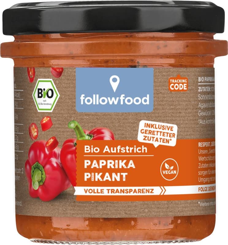Followfood BIO Aufstrich Paprika pikant