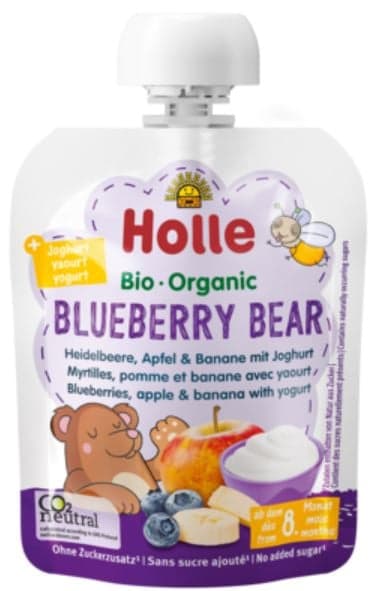 Holle BIO Blueberry Bear Apfel, Banane, Heidelbeere mit Joghurt