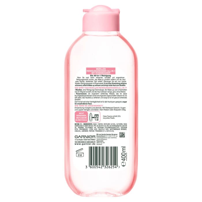 Garnier SkinActive Mizellen Reinigungswasser Rosenwasser