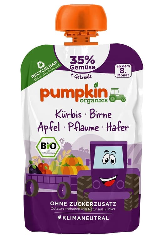 Pumpkin Organics Organic pouch from pumpkin with, pear, plum, oats