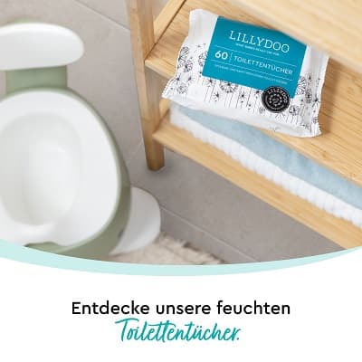 LILLYDOO Feuchte Toilettentücher, 60 Stück