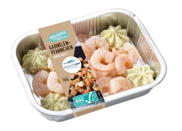 Deutsche See ASC Garnelen mit Kräuter-Knoblauch Butter