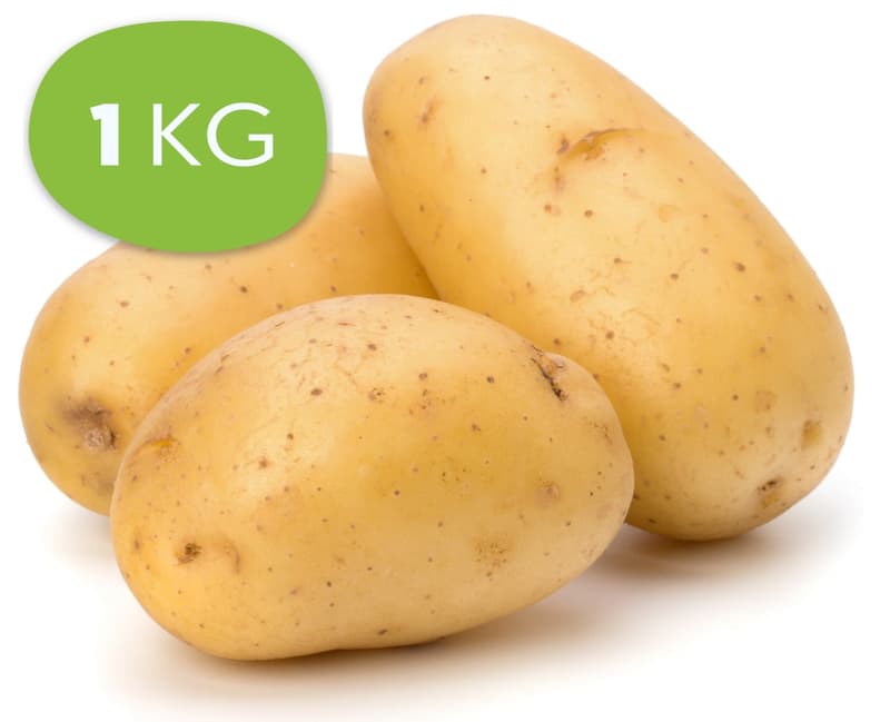 Potatoes waxy, red-skinned