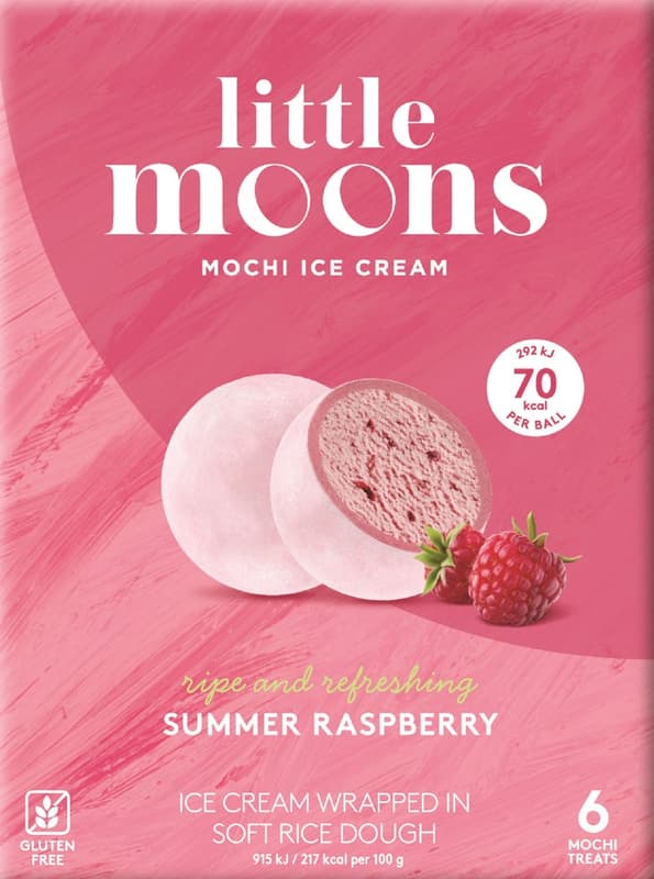 LITTLE MOONS Mochi mit Himbeer-Eis (tiefgekühlt)
