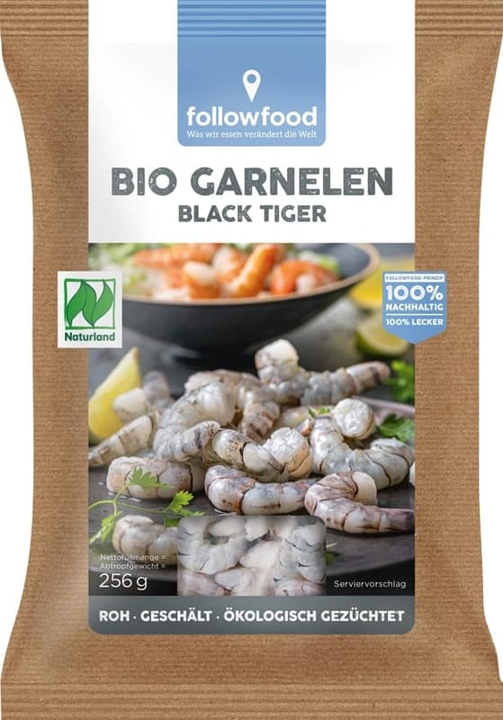 followfood BIO-Garnelen "Black Tiger" geschält (tiefgekühlt)