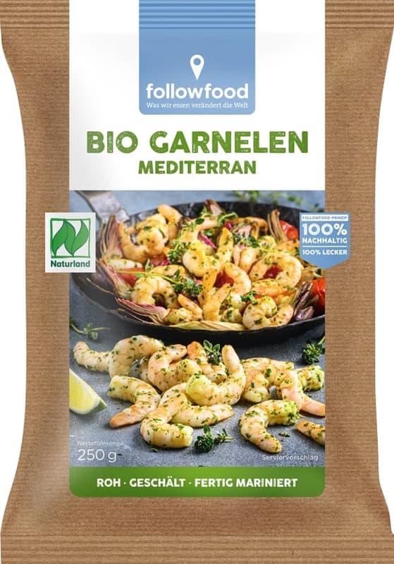 followfood BIO Garnelen "Mediterran" mariniert (tiefgekühlt)