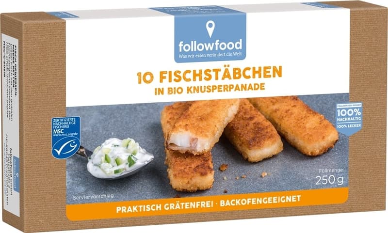 followfish MSC 10 fish fingers in BIO breading