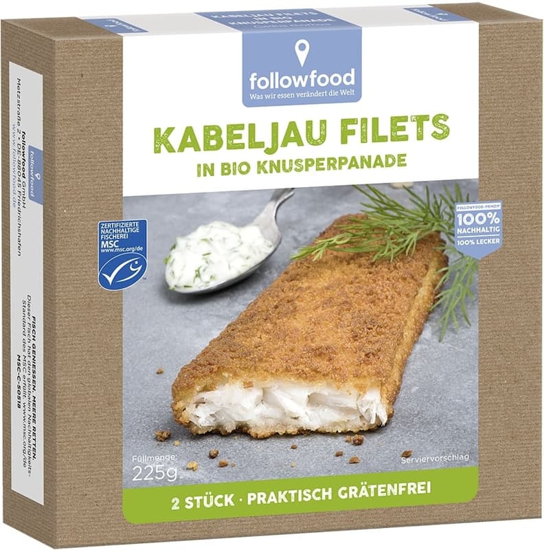 followfish MSC Cod fillets in BIO breading