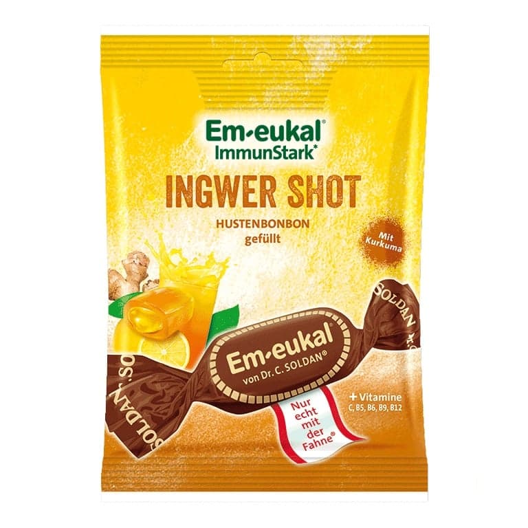 Em-eukal Immunstark Ingwer Shot gefüllt