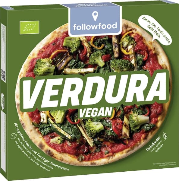 followfood BIO Dinkel-Pizza Verdura VEGAN (tiefgekühlt)