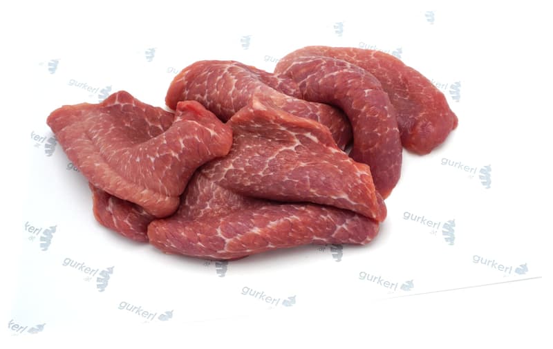 Duroc free-range pork cutlet sliced
