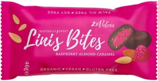 Lini's Bites BIO Raspberry Almond Caramel Pralinis
