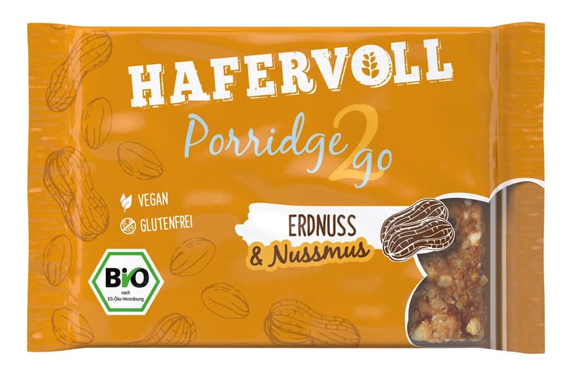 Hafervoll BIO Porridge2go Erdnuss