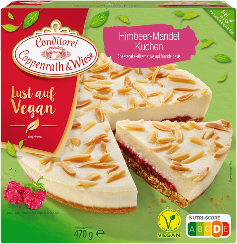 Coppenrath & Wiese Lust auf Vegan Himbeer-Mandel-Kuchen (tiefgekühlt)