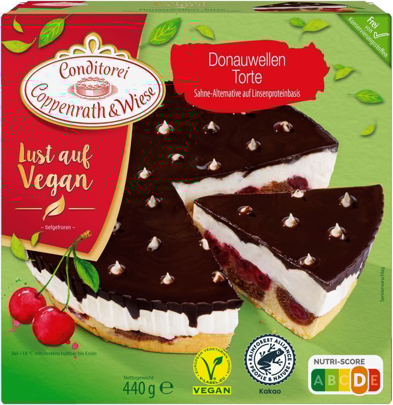 Coppenrath & Wiese Lust auf Vegan Donauwellen-Torte (tiefgekühlt)