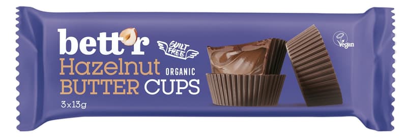 Bett'r BIO Hazelnut Butter Cups vegan