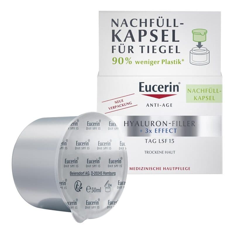 Eucerin Hyaluron-Filler Tagescreme Trockene Haut LSF 15 Nachfüllkapsel