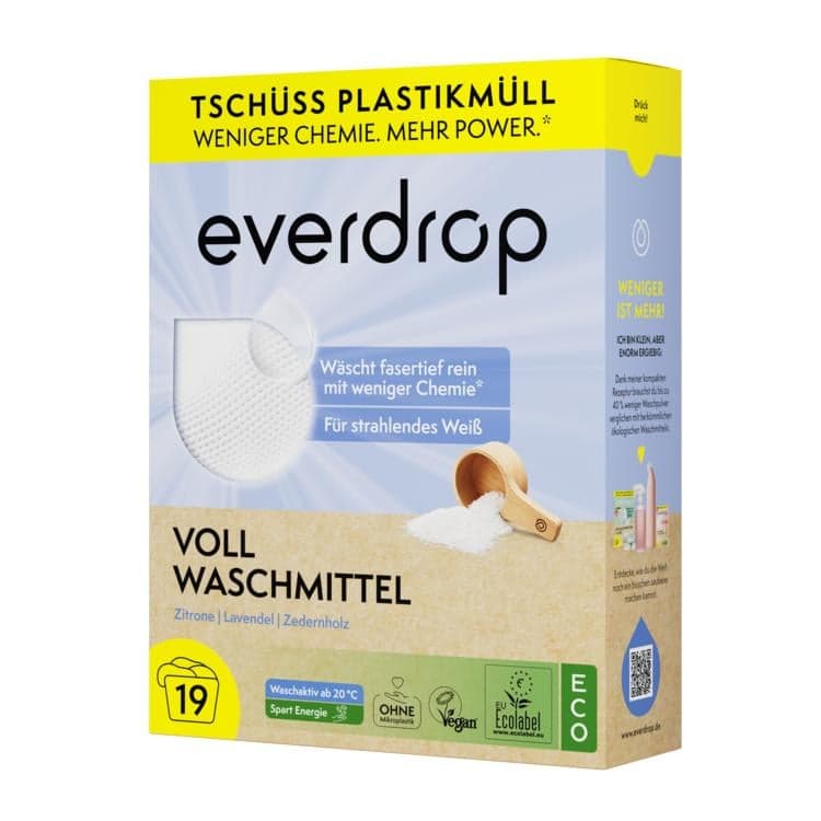 everdrop Vollwaschmittel Faltschachtel (19WL)