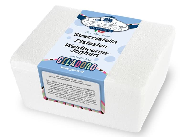 Eissalon am Schwedenplatz GELADORO Eisbox Blau (tiefgekühlt)