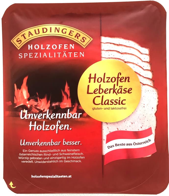 Staudinger Holzofen Leberkäse geschnitten