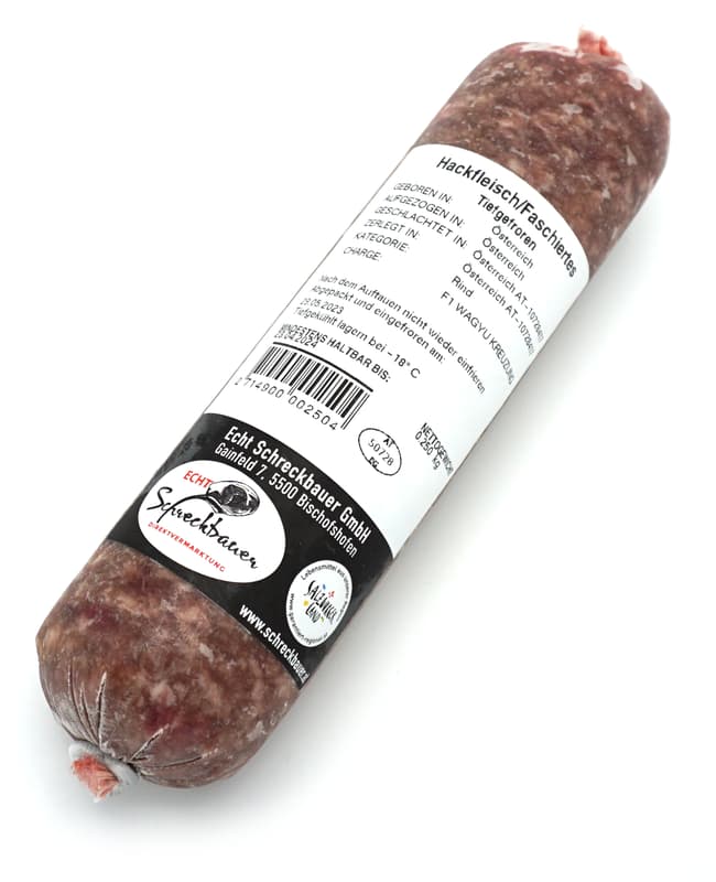 Prime Beef Wagyu F1 Faschiertes (tiefgekühlt)