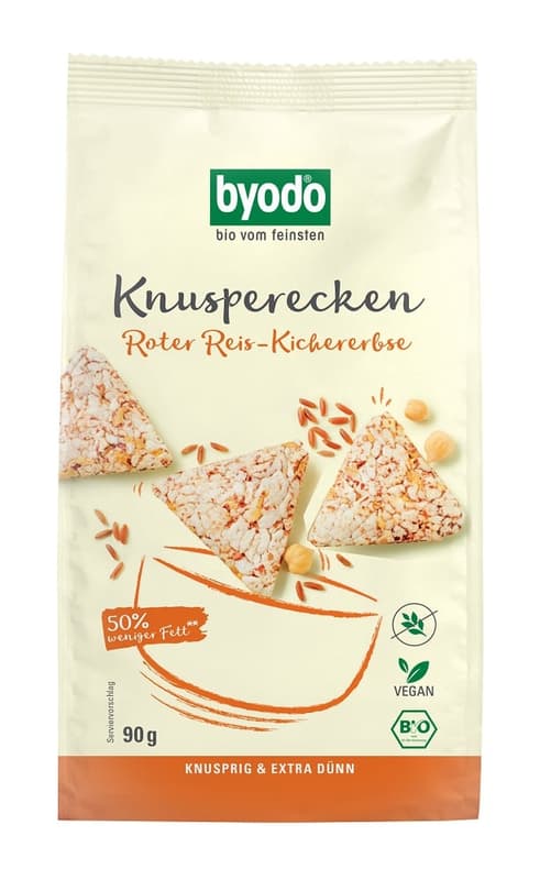 Byodo BIO Knusperecken Roter Reis-Kichererbse glutenfrei