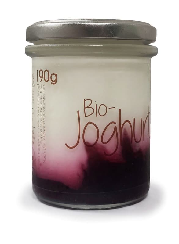 Kurz ums Eck BIO Joghurt auf schwarze Ribisel Mehrwegglas