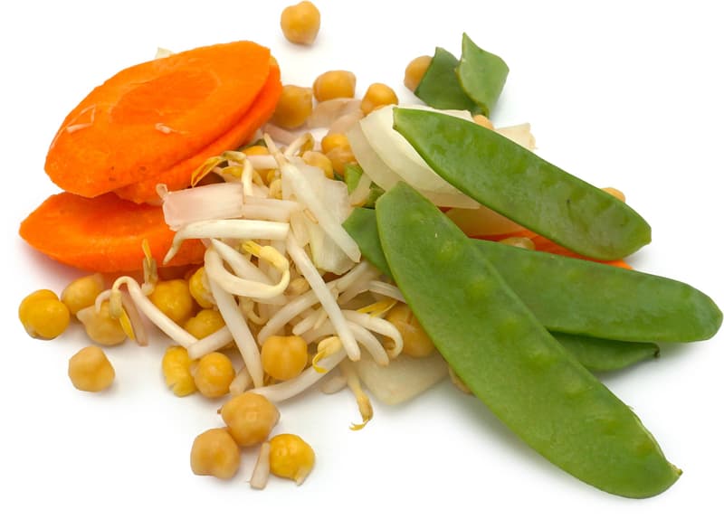 Asia Mix mit Kichererbsen, küchenfertig