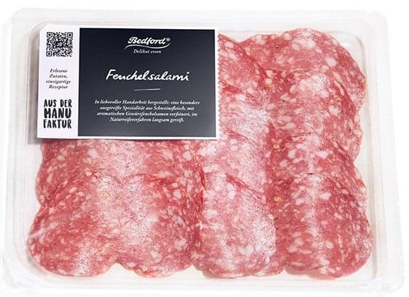 Bedford Fenchelsalami geschnitten
