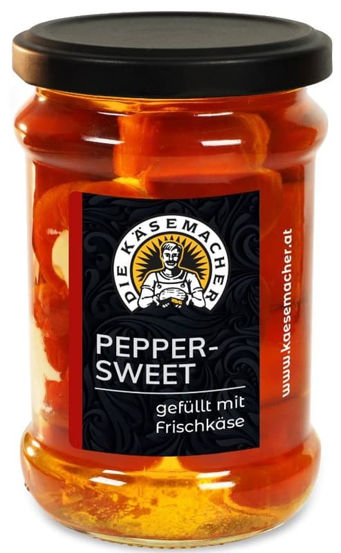 Die Käsemacher Peppersweet gefüllt mit Frischkäse