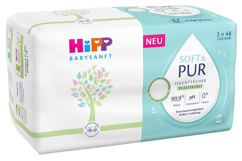 HiPP Babysanft Feuchttücher Soft & Pur 3x48 Stk.