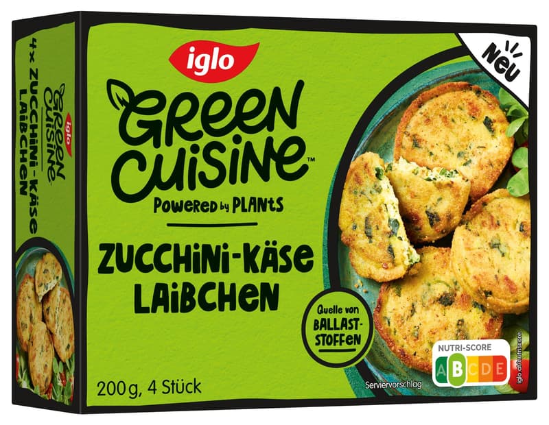 Iglo Green Cuisine Zucchini-Käse Laibchen (tiefgekühlt)