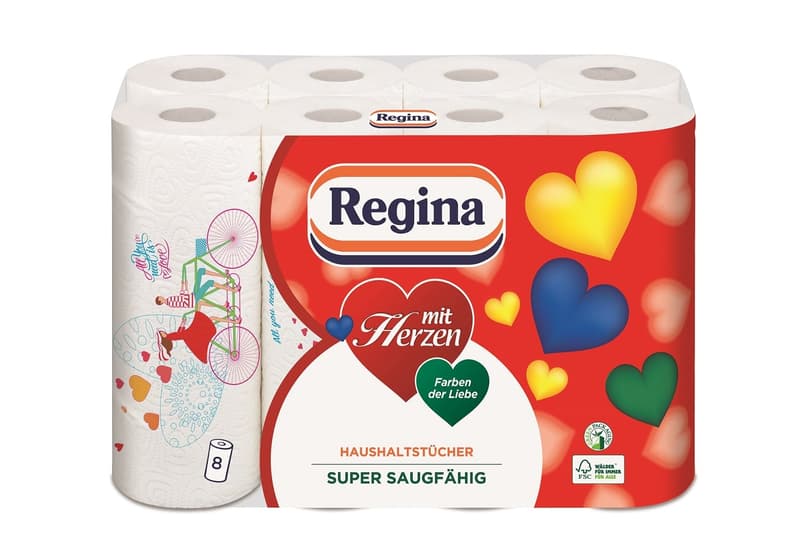 Regina mit Herzen Küchenrolle 8 Rollen