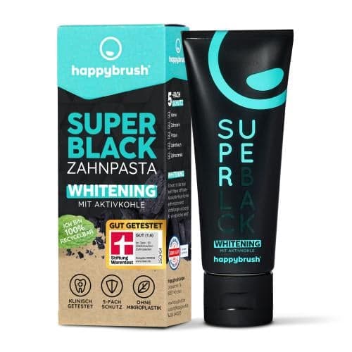 happybrush SuperBlack Zahnpasta