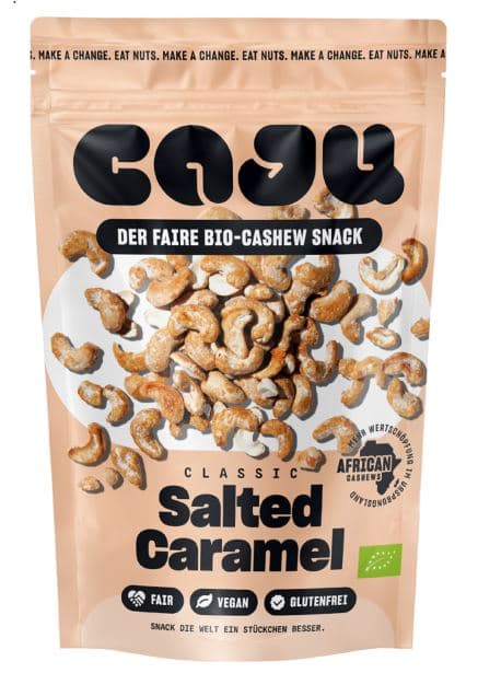 CAJU BIO Cashew Snack Salted Caramel glutenfrei