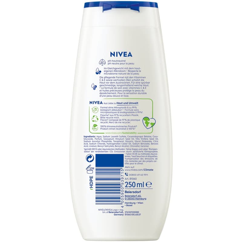 Nivea Pflegedusche Cashmere & Cottonseed Oil