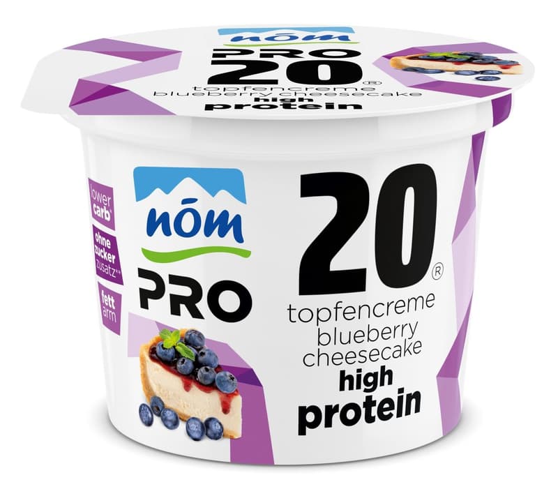 nöm PRO Protein Curd Cream Blueberry Cheesecake