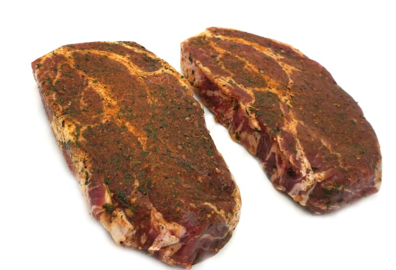 BIO Duroc Freilandschwein Schopf Steak mariniert
