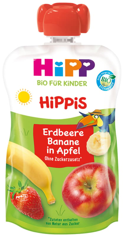 HiPP BIO Erdbeere Banane in Apfel - Theo Tukan