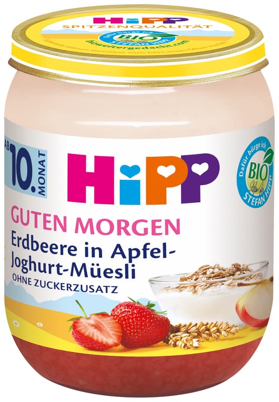 HiPP BIO Erdbeere in Apfel-Joghurt-Müesli, ab dem 10. Monat